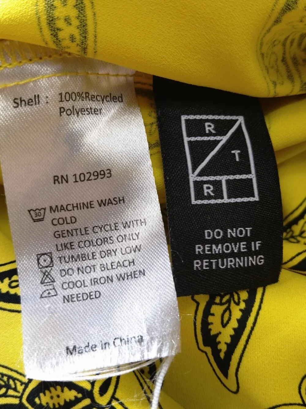 Saunders Collective x RTR Rox Floral Button Front Boxy Top Size 8 Yellow - Picture 8 of 8